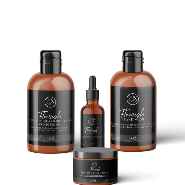 Flourish Beard Growth Complete System Bundle